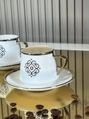 ZELLERFELD Ottoman Tasses à café en porcelaine 6 personnes - Bella Home