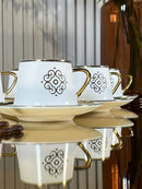 ZELLERFELD Ottoman Tasses à café en porcelaine 6 personnes - Bella Home