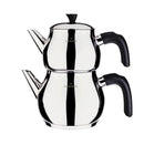 KARACA KAYRA Théière noire - Induction -  caydanlik takimi siyah