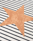 BELLA TAPIS Motif Rayé Etoile Or Tapis lavable antidérapant et antibactérien- Bella-Home: art de la table, verrerie, trousseau de mariée, décoration