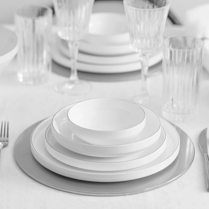 KARACA STREAMLINE NEW SATURN PLATIN Service de table 59 pièces 12 personnes