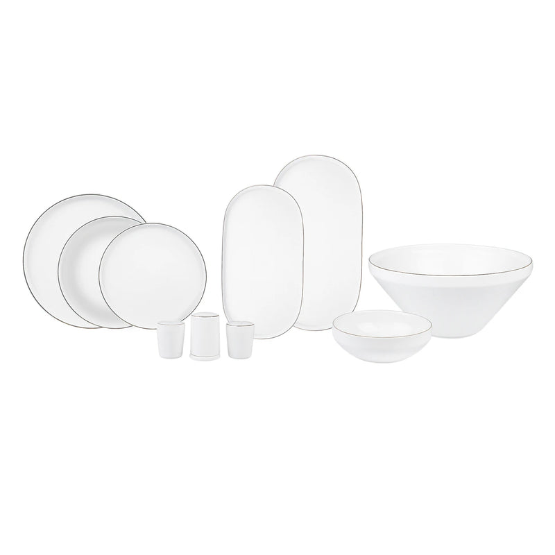 KARACA STREAMLINE NEW SATURN PLATIN Service de table 59 pièces 12 personnes