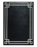 BELLA TAPIS VERSACE Noir et Blanc Tapis lavable antidérapant et antibactérien- Bella-Home: art de la table, verrerie, trousseau de mariée, décoration